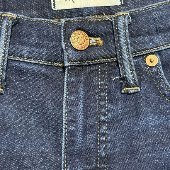 Madewell Larkspur Dark Wash 9-Inch High-Rise Skinny Jeans Women's 25S Stretch - Picture 5 of 16